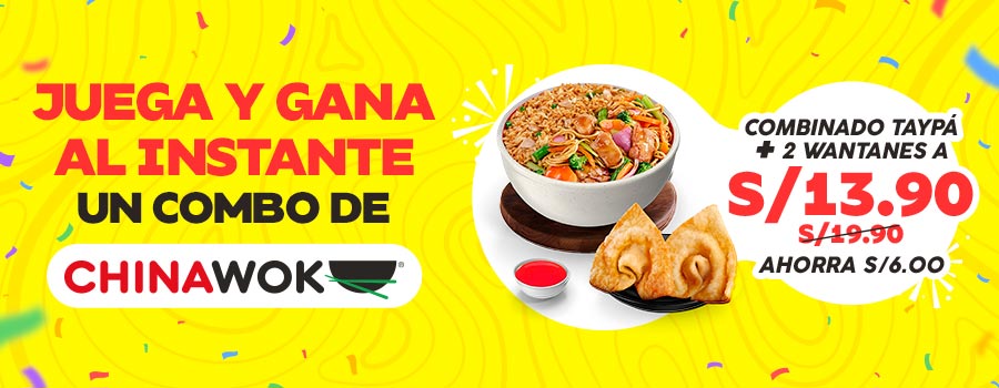 Promoción Juega y Gana al instante: La Tinka y Chinawok
