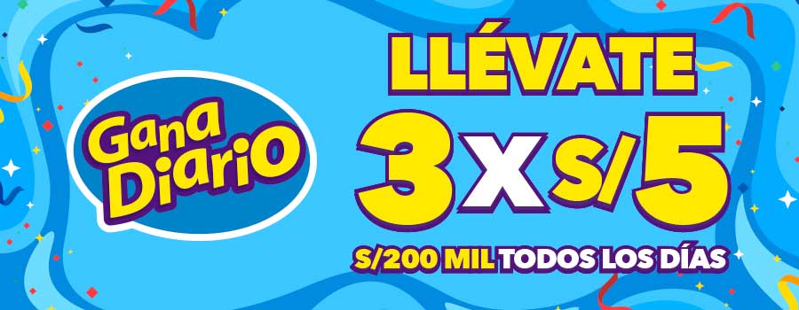 3 Gana Diario por solo S/ 5