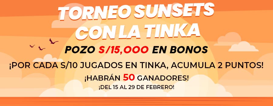 TORNEO SUNSETS CON LA TINKA