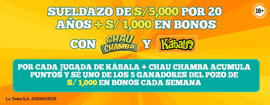 S/ 1,000 DE BONO CON CHAU CHAMBA