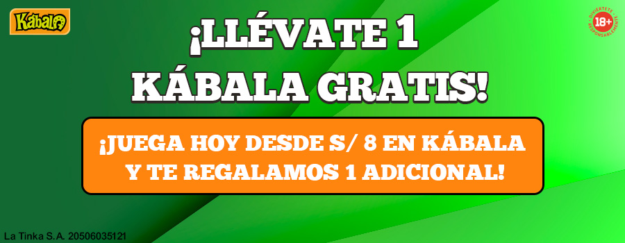 Promoción 1 Kábala Gratis