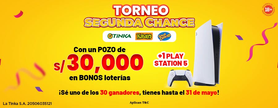 TORNEO SEGUNDA CHANCE CON TINKA, KÁBALA Y GANA DIARIO