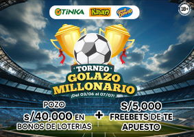 TORNEO GOLAZO MILLONARIO CON TINKA, KÁBALA Y GANA DIARIO